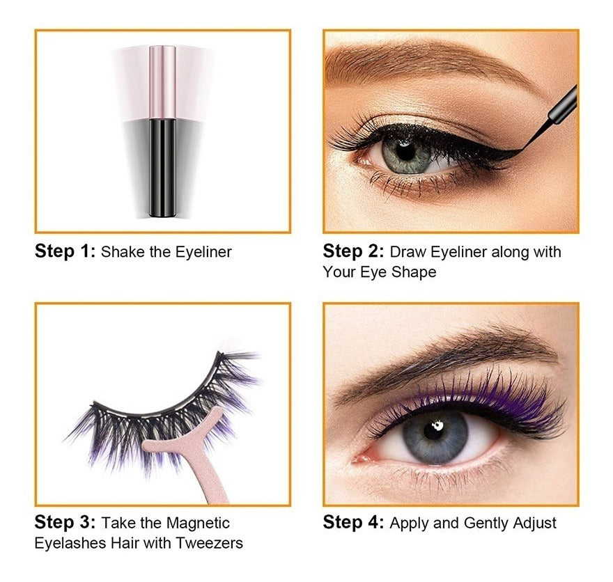 Kit pestañas magneticas 6D + Delineador Magnetico1‼️⭐⭐⭐⭐⭐,‼️(ENVIO GRATIS 🔥)PAGO CONTRA ENTREGA🚛. - mega-store-colombi