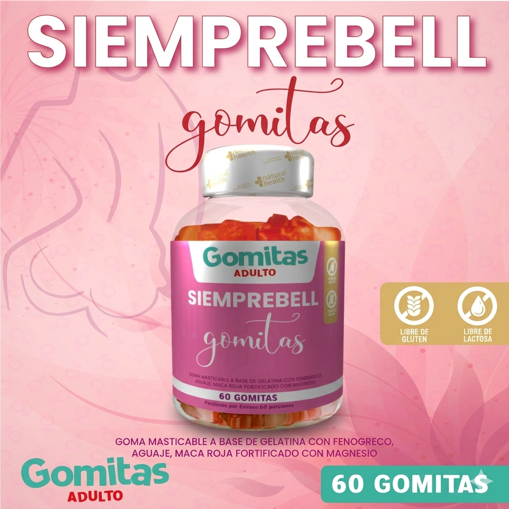 Gomitas BBL Aguaje con INVIMA – Siemprebell 60 Gomitas(ENVIO GRATIS )PAGO CONTRA ENTREGA⭐⭐⭐⭐⭐ (Cop