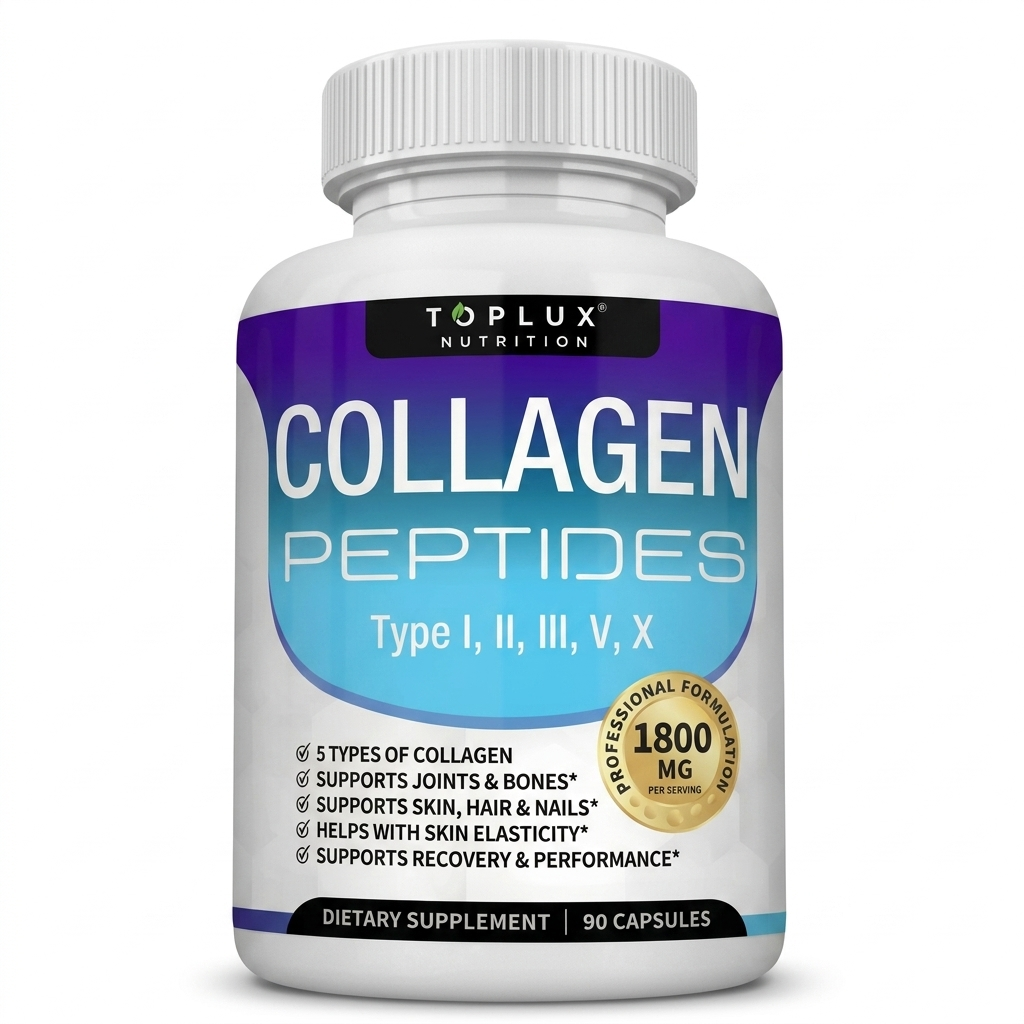 Collagen Peptides Tipo I, II, III, V, X — 90 Cápsulas ⭐⭐⭐⭐⭐ (ENVIO GRATIS 🔥) PAGO CONTRA ENTREGA 🚛