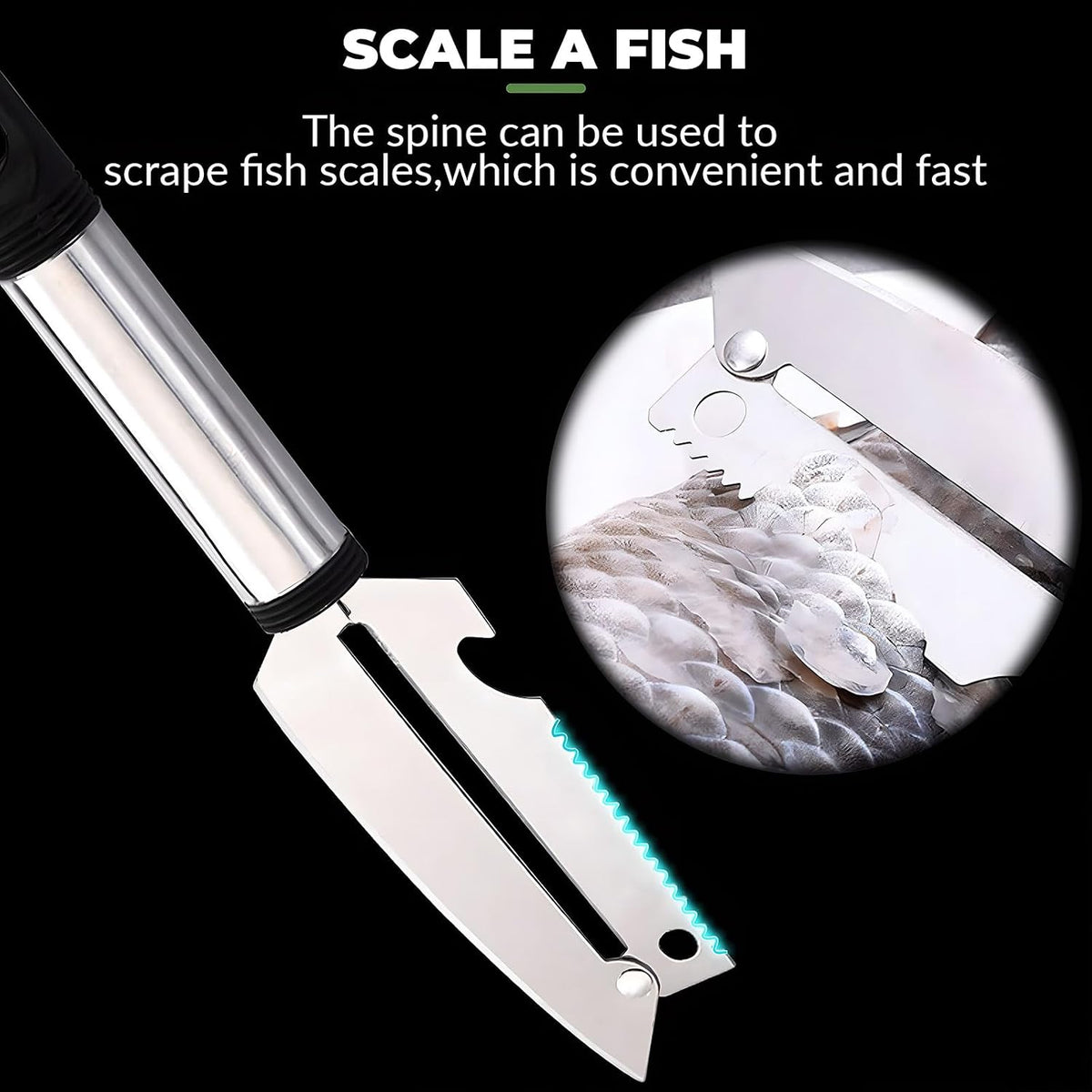 Cuchillo Pelador Multifuncional 5 en 1 de Acero Inoxidable x 2 UNIDADES – Pela, Corta, Raspa y Abre
