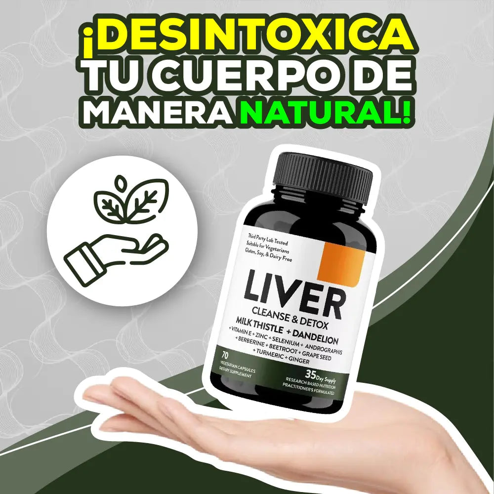 Suplemento Liver Cleanse & Detox - Milk Thistle + Dandelion (ENVIO GRATIS )PAGO CONTRA ENTREGA⭐⭐⭐⭐⭐