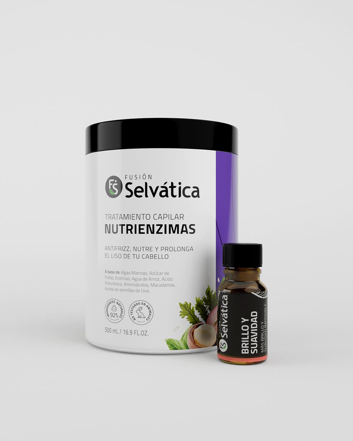 Kit Tratamiento Capilar Nutrienzimas + Sérum Brillo y Suavidad – Fusión Selvática, (ENVIO GRATIS )PAGO CONTRA ENTREGA⭐⭐⭐⭐⭐