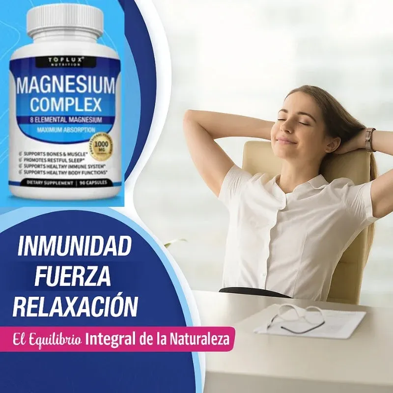 Magnesium Complex — Bienestar Diario para Tu Cuerpo y Tu Mente (ENVIO GRATIS )PAGO CONTRA ENTREGA⭐⭐⭐⭐⭐