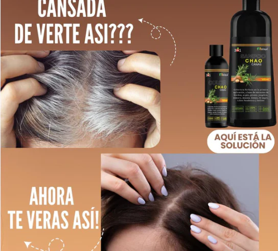 Shampoo  CHAO  CANAS⭐⭐⭐⭐⭐ (ENVIO GRATIS 🔥)PAGO CONTRA ENTREGA🚛.